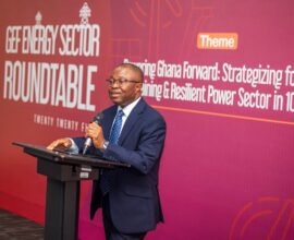 Atta Gyan, DMD, Operations and Support Functions, Fidelity Bank, delivering the keynote address at the GEF Energy Roundtable 2025
