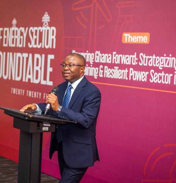 Atta Gyan, DMD, Operations and Support Functions, Fidelity Bank, delivering the keynote address at the GEF Energy Roundtable 2025