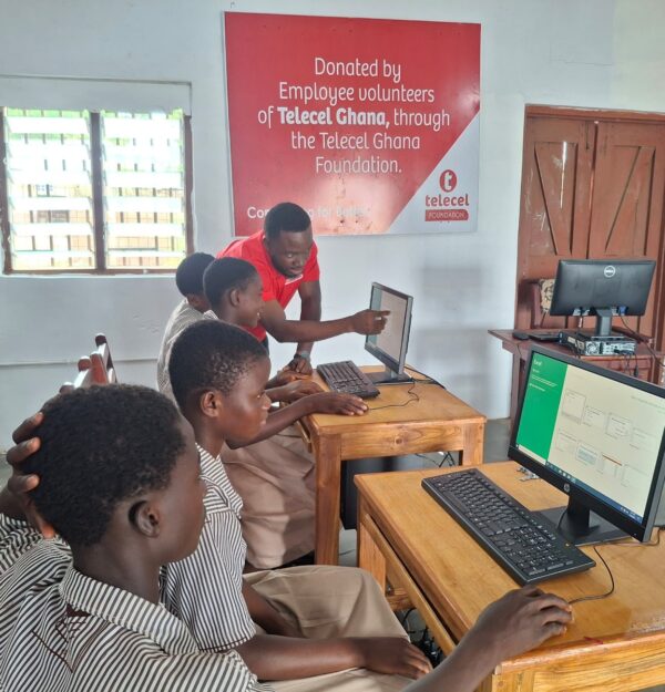 Telecel Employees Drive Digital Inclusion with ICT Lab Upgrade in Bamboi