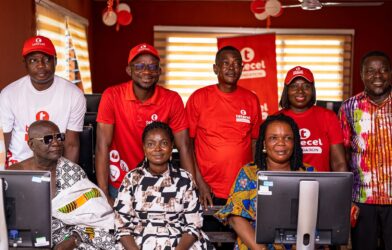 Telecel Ghana employees hand over renovated and equipped computer lab to Anum-Asikuma in the Eastern Region.