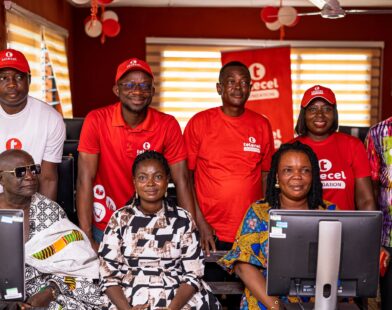 Telecel Ghana employees hand over renovated and equipped computer lab to Anum-Asikuma in the Eastern Region.