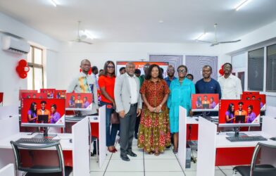 Telecel Ghana hands over the renovated and equipped 42-unit IT lab to the University of Ghana.