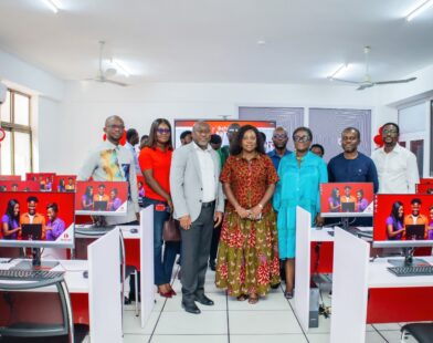 Telecel Ghana hands over the renovated and equipped 42-unit IT lab to the University of Ghana.