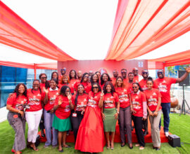 Telecel’s senior management team and officials from National Lottery Authority and Kunim at the launch of Telecel M’ahitti Promo.
