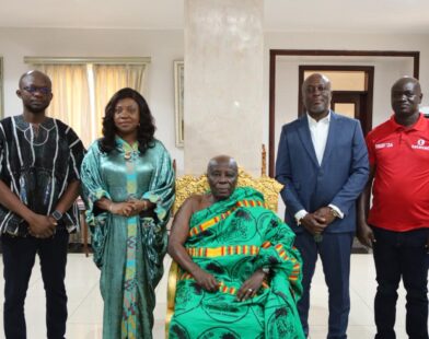 The Telecel Ghana delegation, led by CEO, Ing. Patricia Obo-Nai paid a courtesy call on the Okyenhene, Osagyefo Amoatia Ofori Panin.