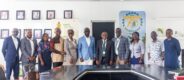 Telecel Ghana’s leadership pays a courtesy call on the new KNUST VC, Prof. Christian Agyare.