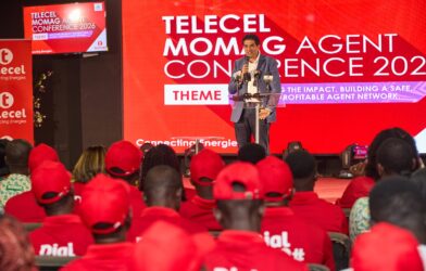 Telecel Ghana’s Chief Operating Officer, Mohamad Ghadaar speaks to agents at the Telecel-MoMAG Agent Conference 2026.