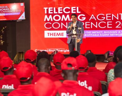 Telecel Ghana’s Chief Operating Officer, Mohamad Ghadaar speaks to agents at the Telecel-MoMAG Agent Conference 2026.